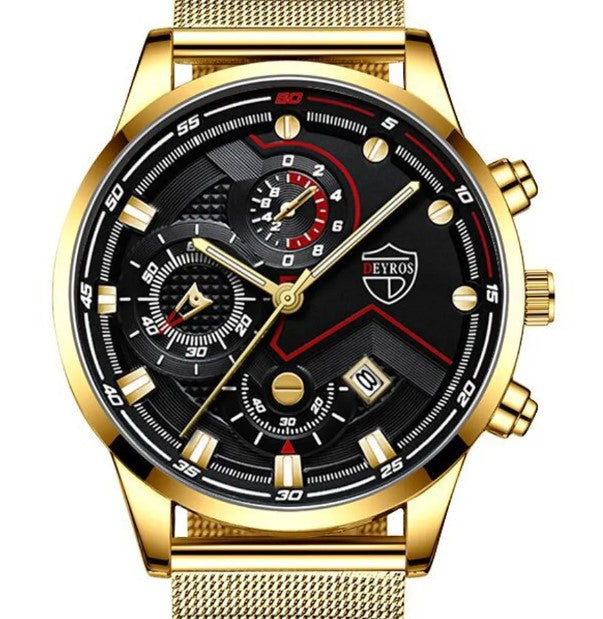 Reloj de cuarzo para hombre hebilla lisa