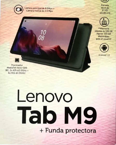 Lenovo Tab M9 Gen 4 9" HD, 128GB, Android 13, Gris